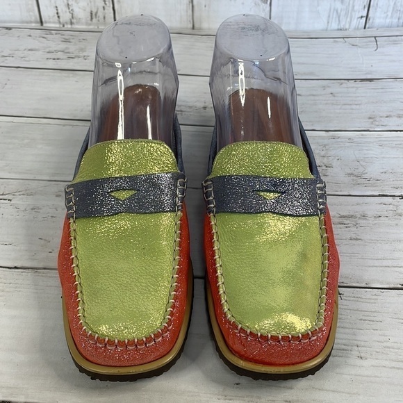 Sesto Meucci Multi Color Leather "Glitter" Mules - Picture 4 of 13